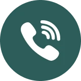 Phone icon with signal waves.